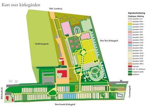 Kort over Tønder Kirkegård